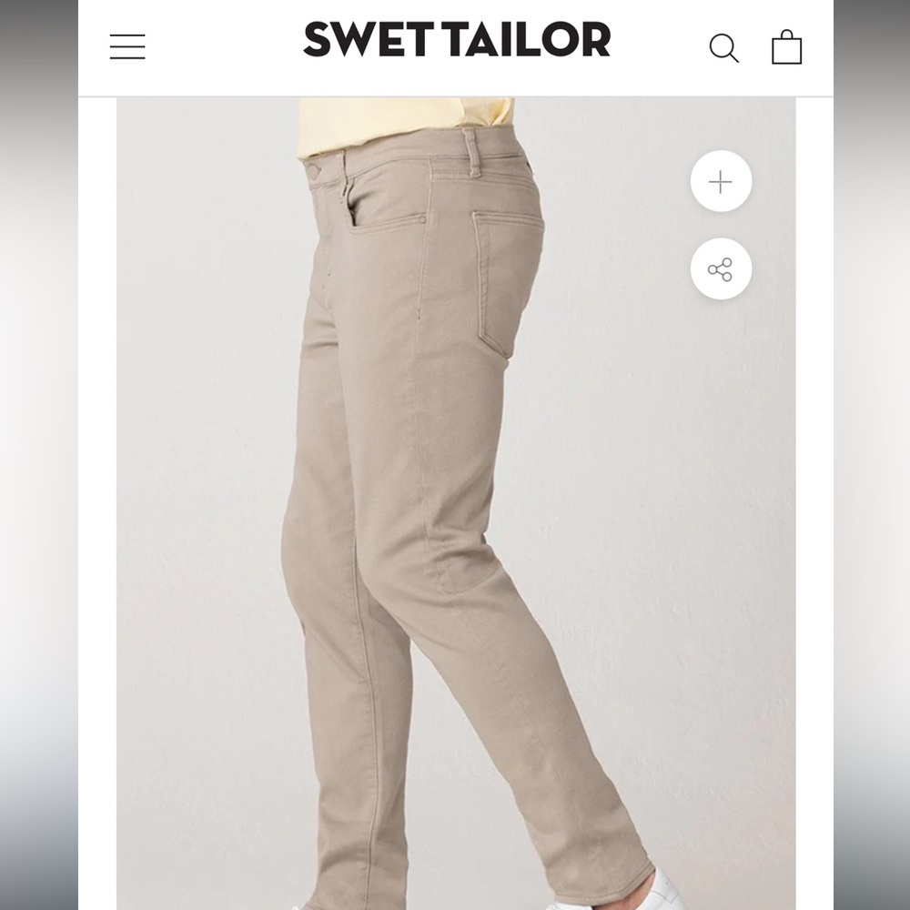 NEW Swet Tailor Duo Pants True Khaki size 30x30 slim fit - Picture 11 of 16